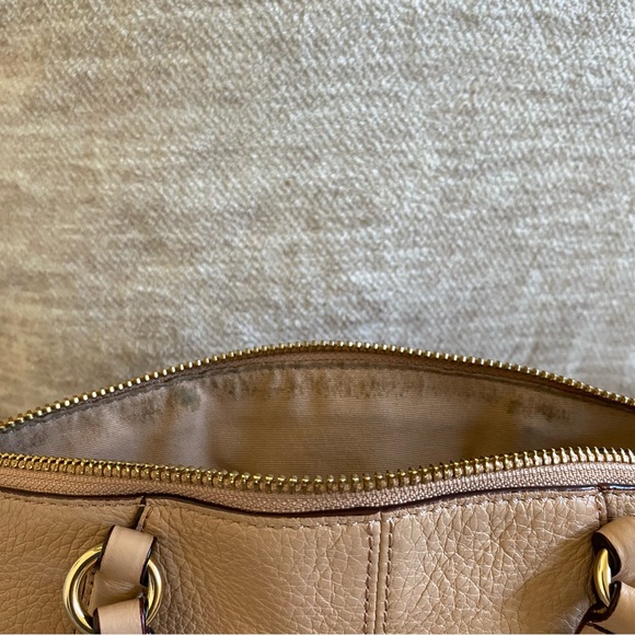 Coach Mini Kelsey Satchel Leather Crossbody Bag Pink Beige - Picture 14 of 16